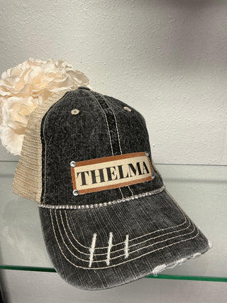 Western Distressed Trucker Hat – "Thelma"