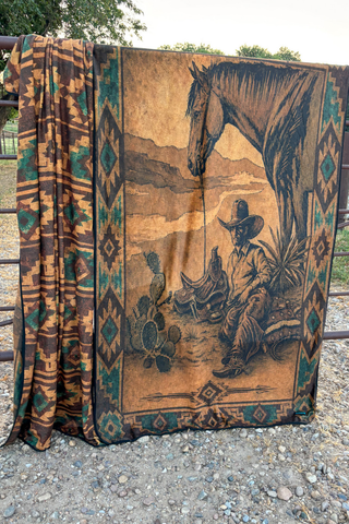 Desert Drifter Western Throw Blanket