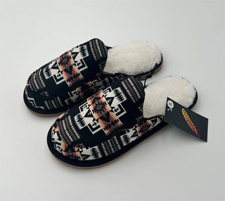 Indoor Slippers - Aztec Black