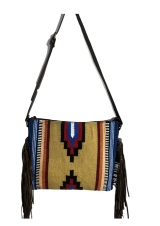 Women's Western Aztec Fringe Crossbody Shoulder Bag