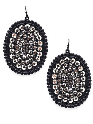 Glass Beaded Metal Earrings