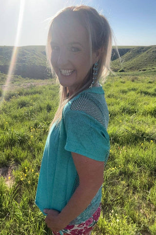 Hit The Backroads Rhinestones Top