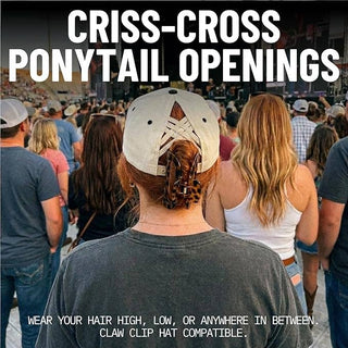 Criss Cross 2-Tone Hat - Long Live Cowgirls - Black/Beige