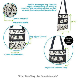 Black Cowhide NGIL Messenger Hipster Bag