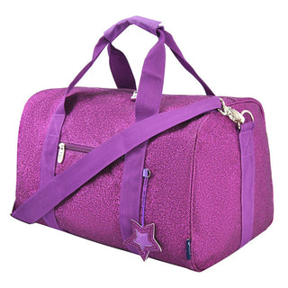 Purple Large Glitter NGIL Duffel Bag