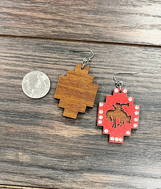 Handmade Bronc Earrings