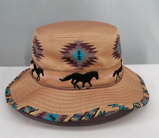 Running Horse Brown Bucket Hat