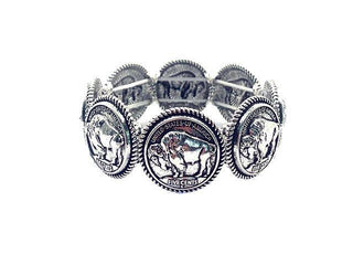 Western Buffalo Coin Stretch Bracelet