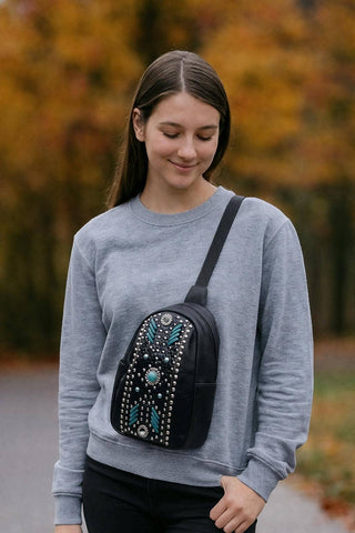Tooled in Turquoise crossbody bag