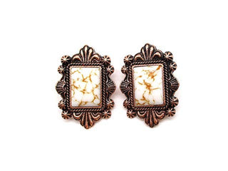 Western Turquoise Stone Post Earring