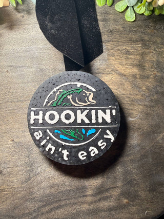 Hookin' Ain't Easy Car Freshie | Funny Western Style Air Freshener