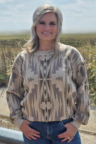 Wyoming Aztec Sweater – Western Geometric Knit