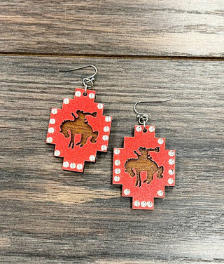 Handmade Bronc Earrings