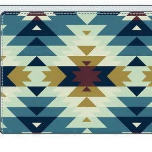 Blue Aztec Geometric Wallet