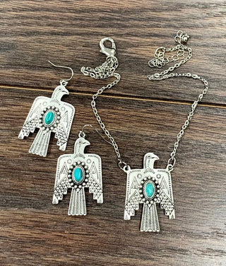 Thunderbird Necklace Earrings Set