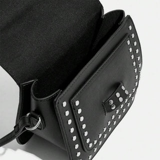 Black Crossbody Women Mini Bag With Adjustable Strap Compact Purse For Essentials