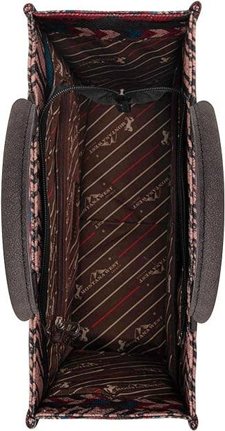 Montana West - Montana West Boho Print Canvas Tote/Crossbody: Burgundy