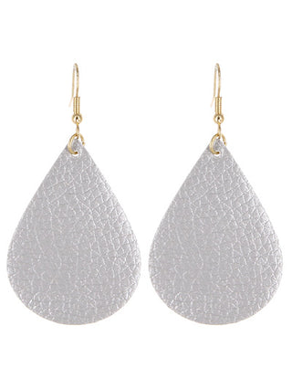 Leather Teardrop Earrings