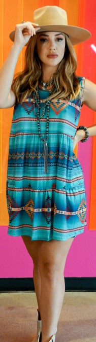 Stylish Plus Size Turquoise/Orange Dress – The Fringe 17 Boutique