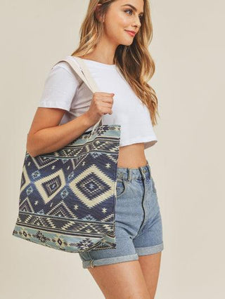 Tribal Pattern Tote Bag - The Fringe Spa'Tique