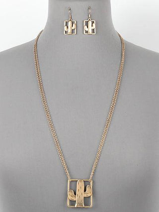 Cactus Necklace Set - The Fringe Spa'Tique