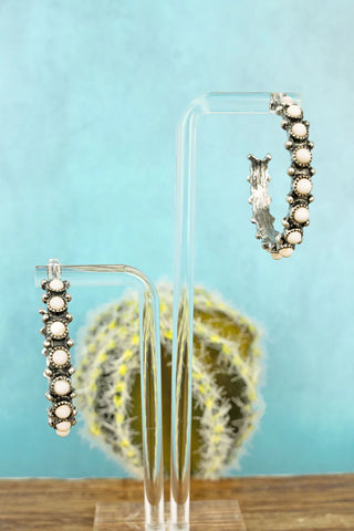 Ivory Marcella Hoop Earrings - The Fringe Spa'Tique