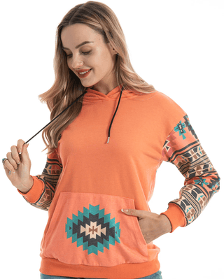 American Bling Women Aztec Graphic Hoodie - The Fringe Spa'Tique