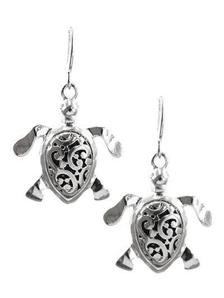 Sea Turtle Fish Hook Earring - The Fringe Spa'Tique