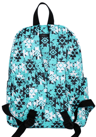 Montana West Turquoise Aztec Print Backpack - The Fringe Spa'Tique