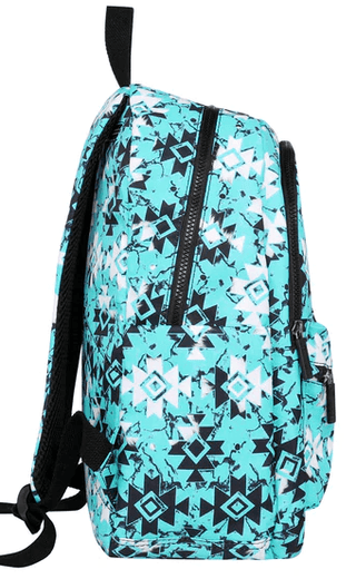 Montana West Turquoise Aztec Print Backpack - The Fringe Spa'Tique