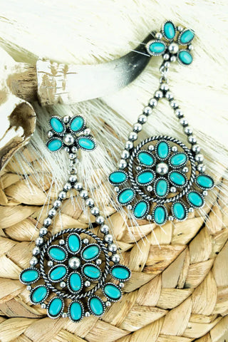 Turquoise Holleford Teardrop Earrings - The Fringe Spa'Tique