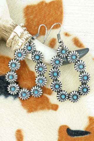 Turquoise Meadowmist Teardrop Earrings - The Fringe Spa'Tique