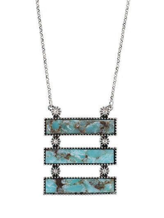 Western 3 Bar Stone Necklace - The Fringe Spa'Tique