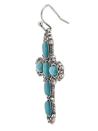 Western Cross Semi Stone Earring - The Fringe Spa'Tique